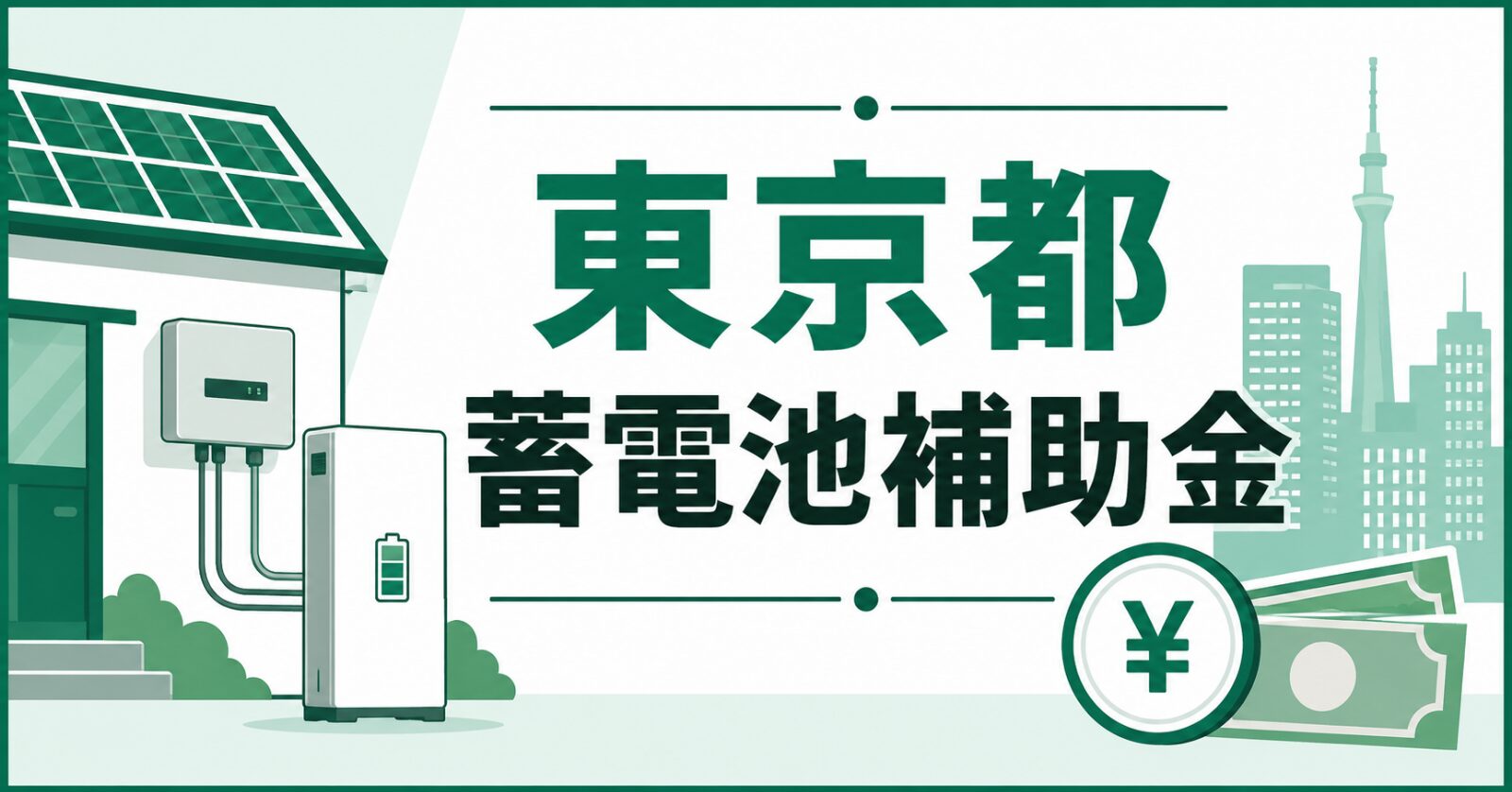 東京都の蓄電池補助金まとめ【2026年度】
