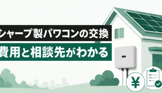 シャープ製パワコンの交換費用は？寿命の目安と相談先の選び方